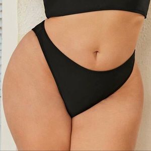 Plus size black high waisted bottoms